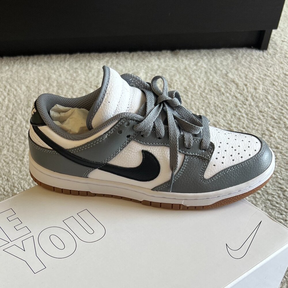 NIB!! Nike Dunk Low By You Unisex White and Gray Size: 7 Women / 5.5 Men